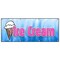 Signmission Ice Cream 1 Banner Heavy Duty 13 Oz Vinyl with Grommets Single Sided B-96 Ice Cream 1 - alternate 1